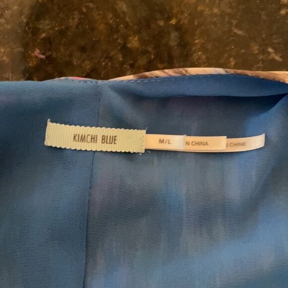 Kimchi Blue M/L Open Front Fly Lined Cape Kimono U/O - Picture 5 of 5